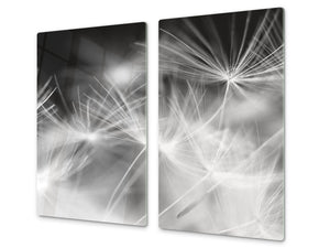 Cubre vitros de cristal templado - Tabla para cortar de cristal – Tabla para amasar y protector de vitro D06 Serie Flores: Flor de bambu 7