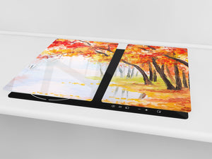 Planche de cuisine en verre trempé D13 Série D'art: Dessin 60