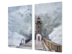 Arbeitsplattenschoner und Nudelbrett 60D08: Leuchtturm