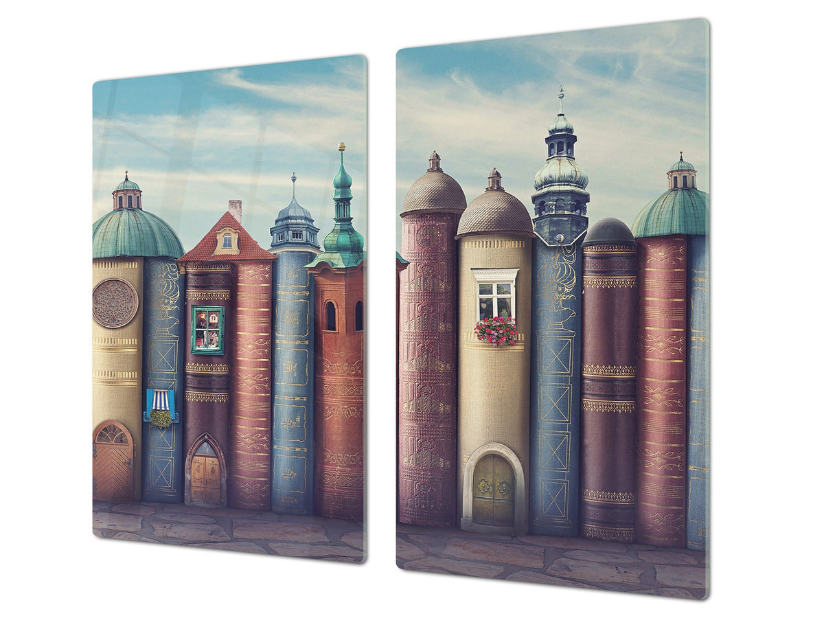 Glass Pastry Board 60D18: Cottages from books