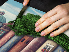 Glass Pastry Board 60D18: Cottages from books