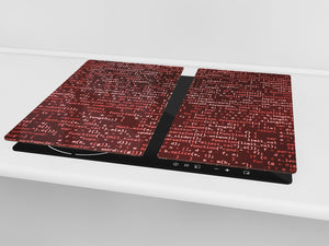 Tablero de cocina de VIDRIO templado – Resistente a golpes y arañazos  - D10A Serie Texturas A: Pared de ladrillo 35