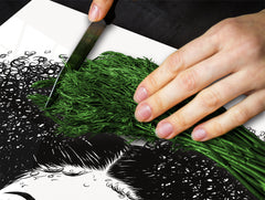 Glass Cutting Board 60D15: Afro hairstyle