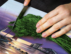 UNIQUE Tempered GLASS Kitchen Board 60D05A: Fisherman's haven