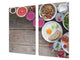 Tempered GLASS Cutting Board 60D16: Colorful breakfast