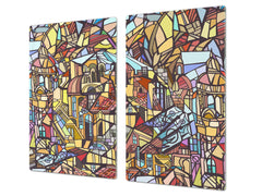 Glaskochfeld 60D19: Buntglas