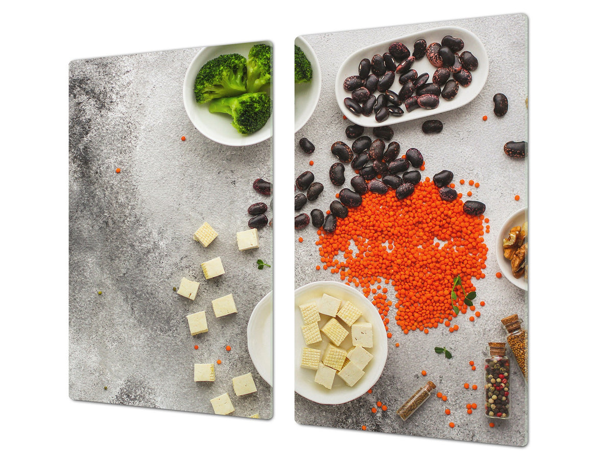 Tempered GLASS Cutting Board 60D16: Salad