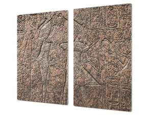 Glass Cutting Board 60D15: Hieroglyphs 3