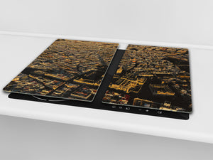 Glass Cutting Board and Worktop Saver 60D12: The city from a bird's eye view