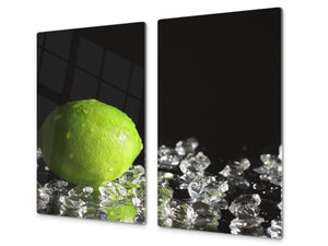Tabla de cocina de vidrio templado - Tabla de corte de cristal resistente D07 Frutas y verduras: archivo 6