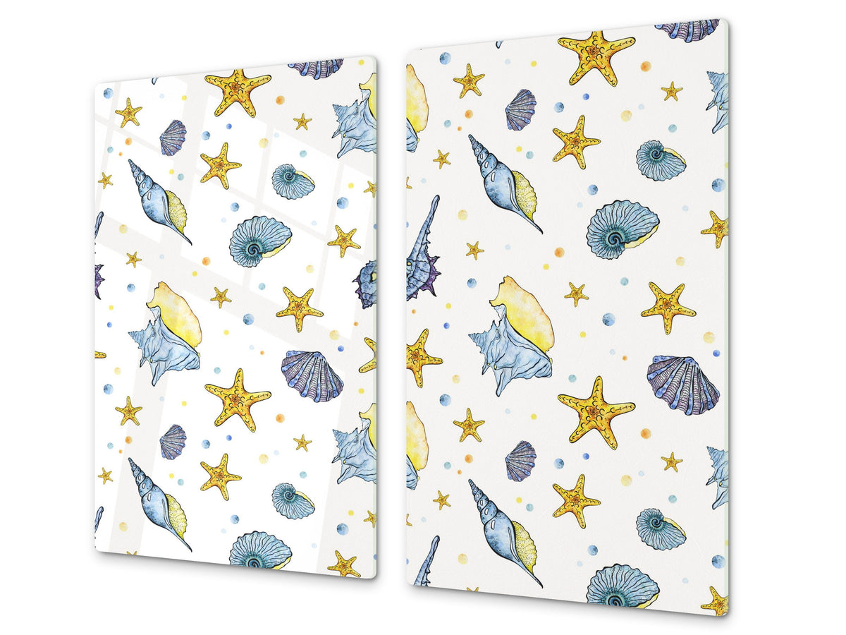 Tempered GLASS Cutting Board – Worktop saver  D15 Drawings Series: Texture 103