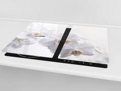 Glass Cutting Board and Worktop Saver D06 Flowers Series: Orchid 1
