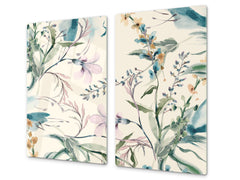 Glass Cutting Board and Worktop Saver D06 Flowers Series: Drawing 11