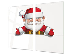 CUTTING BOARD and Cooktop Cover ;D20 Christmas Series: Santa claus