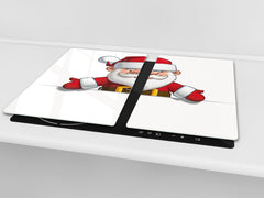 CUTTING BOARD and Cooktop Cover ;D20 Christmas Series: Santa claus
