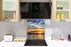 Einzigartiges Glas-Küchenpanel – Hartglas-Rückwand – Kunstdesign Glasaufkantung BS20 Serie Meerwasser:  West Of The Yachts