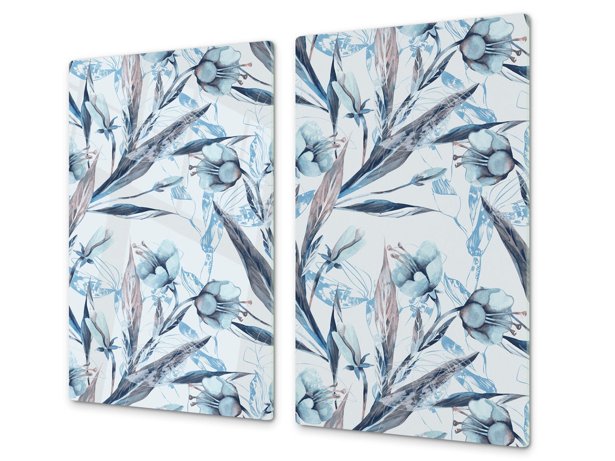 Tagliere e proteggi-piano di lavoro in vetro resistente; D15 Serie Disegni: Trama 138