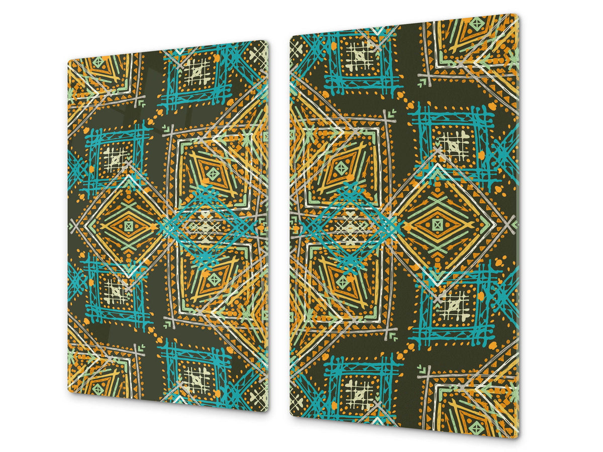 Chopping Board - Induction Cooktop Cover D14 Patterns and Mandalas Series: Texture 184