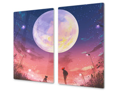 Worktop saver and Pastry Board D13 Images: Moon with flowers