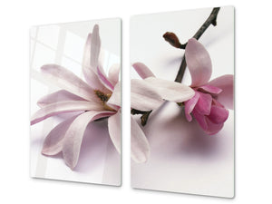 Schneidbrett aus Hartglas und schützende Arbeitsoberfläche D06 Flowers Series: Flower 3