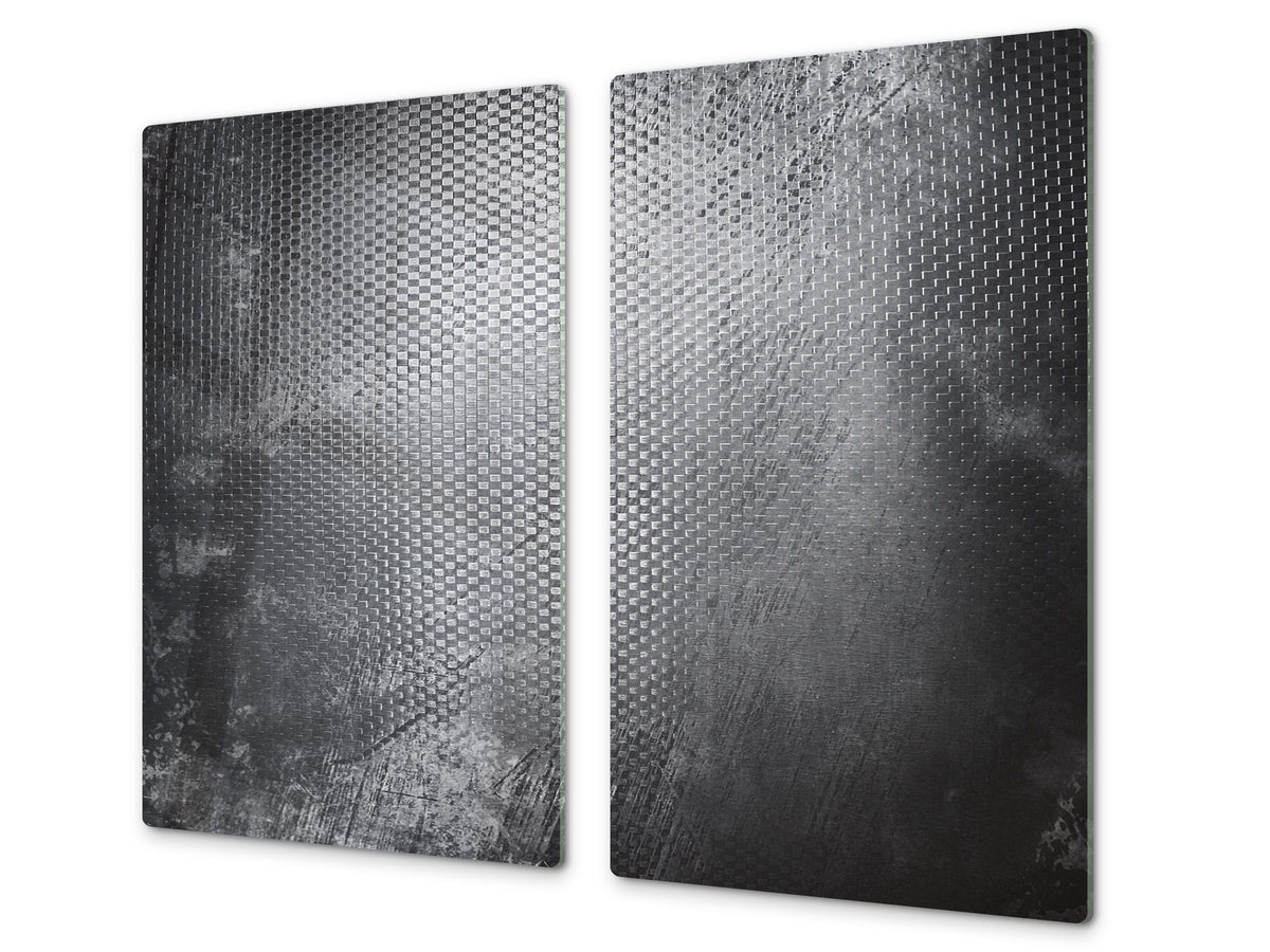 Tempered GLASS Kitchen Board – Impact & Scratch Resistant D10B Textures Series B: Concrete