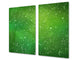 Planche à découper en verre trempé et couvre-cuisinièr; D10A Série Textures A: Ciel Étoilé Vert