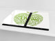 Küchenbrett aus Hartglas und Induktionskochplattenabdeckung – Schneideplatten; D07 Fruits and vegetables:  Apple 16