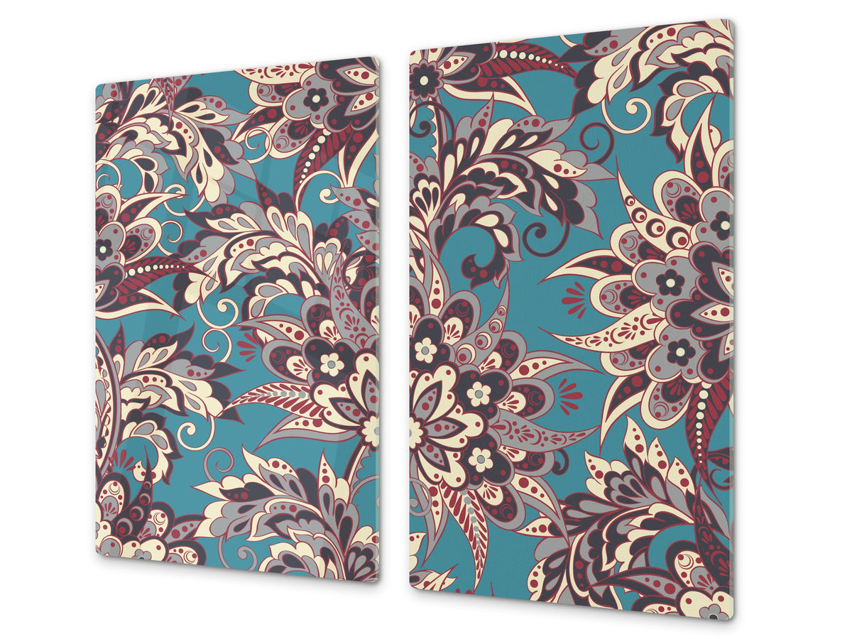 Tagliere e proteggi-piano di lavoro in vetro resistente; D15 Serie Disegni: Trama 163