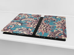 Tagliere e proteggi-piano di lavoro in vetro resistente; D15 Serie Disegni: Trama 163