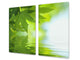 Very Big Kitchen Board – Glass Cutting Board and worktop saver; Nature series DD08: Le foglie 4