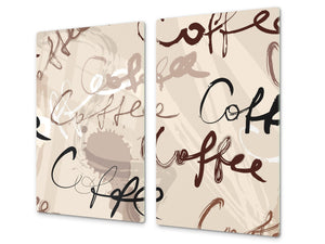 KITCHEN BOARD & Induction Cooktop Cover D05 Coffee Series: Coffee 64