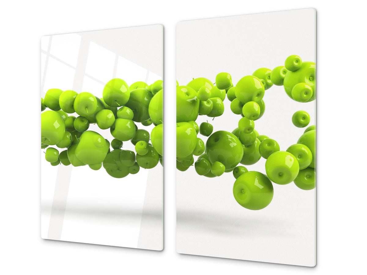 KITCHEN BOARD & Induction Cooktop Cover  D07 Fruits and vegetables: Apple 4