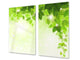 Tempered GLASS Kitchen Board – Impact & Scratch Resistant; D08 Nature Series: Leaves 11