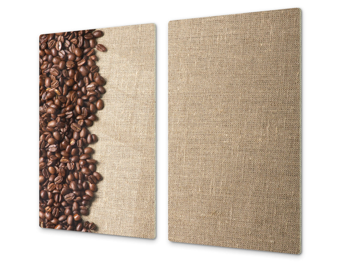 Tagliere in VETRO temperato – Proteggi-piano di lavoro e spianatoia; D05 Serie Caffè Caffè 144