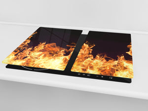 Tempered Glass Cutting Board and Worktop Saver D03 Fire Series: Fire 5