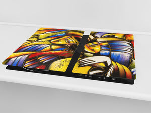 Planche de cuisine en verre trempé D13 Série D'art: Dessin 86