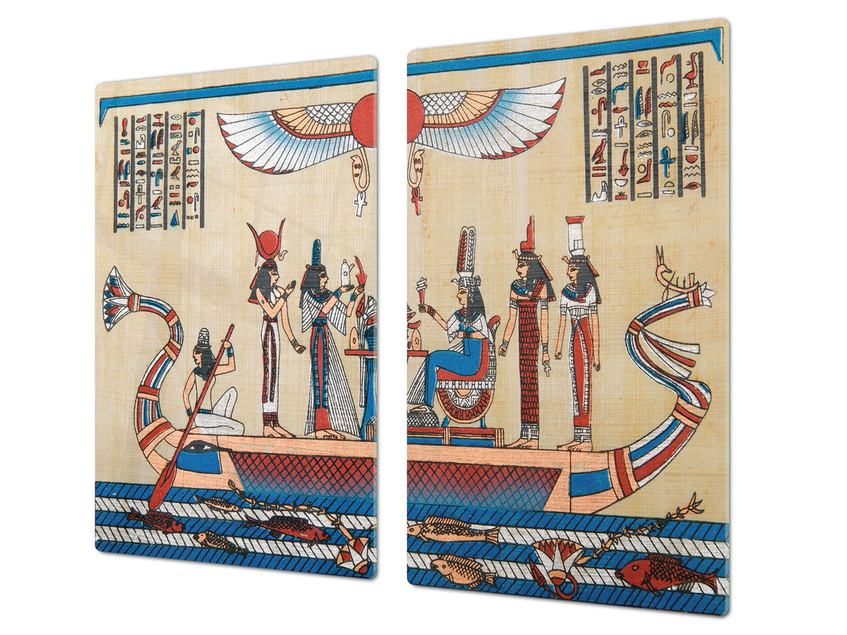 Glass Cutting Board 60D15: Egyptian figures 2