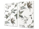 Mehrfunktional Hartglas Gehärtetes - Abdeckplatte für Induktionskochfeld - Schneideplatten;  Drawings Series: Leaves 16