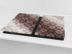 Tempered GLASS Cutting Board D01 Abstract Series: stained glass 2