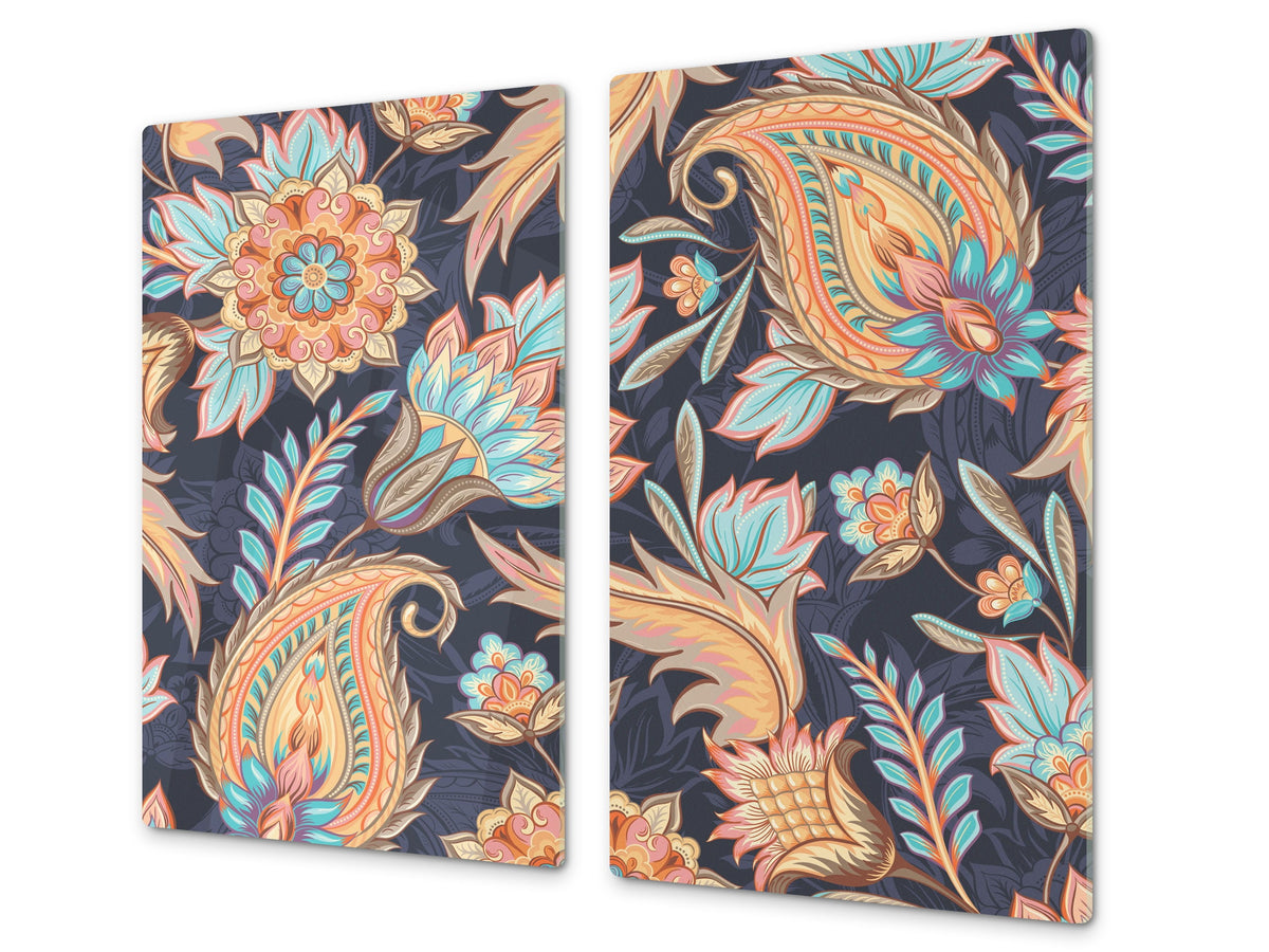 Chopping Board - Induction Cooktop Cover D14 Patterns and Mandalas Series: Drawing 55