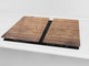 Tablero de cocina de VIDRIO templado – Resistente a golpes y arañazos  - D10A Serie Texturas A: Madera 12
