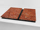 Tagliere da cucina in vetro e Copri-piano cottura a induzione; D10B Serie Textures B: Muro di mattoni 1
