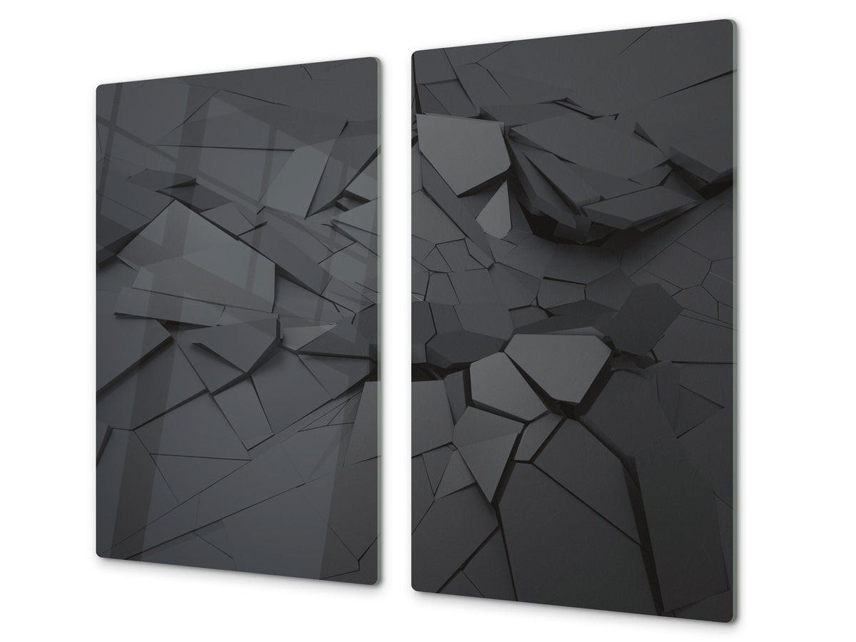 Tempered GLASS Kitchen Board – Impact & Scratch Resistant D10A Textures Series A: Texture 16