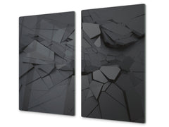 Tempered GLASS Kitchen Board – Impact & Scratch Resistant D10A Textures Series A: Texture 16