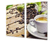 Tagliere in VETRO temperato – Proteggi-piano di lavoro e spianatoia; D05 Serie Caffè Caffè 110