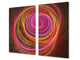 Planche à découper en verre trempé D01 Abstract Series: tourbillon multicolore