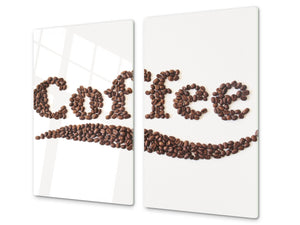 Tagliere in VETRO temperato – Proteggi-piano di lavoro e spianatoia; D05 Serie Caffè Caffè 39