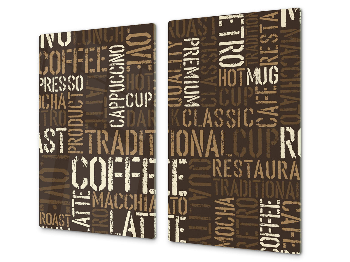 KITCHEN BOARD & Induction Cooktop Cover D05 Coffee Series: Coffee 120