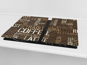 Kochplattenabdeckung Stove Cover und Schneideplatten D05 Coffee Series: Coffee 120