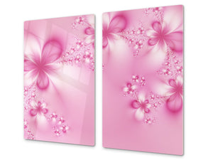 Glass Cutting Board and Worktop Saver D06 Flowers Series: Abstract art 15